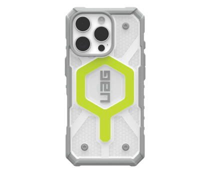 Etui do telefonów UAG Pathfinder Clear Magsafe do iPhone 16 Pro active neon UAG114464118181